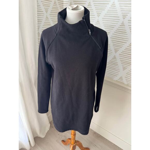 Athleta Women’s Small Black Cozy Karma Asym Sweatshirt Dress - Picture 5 of 9